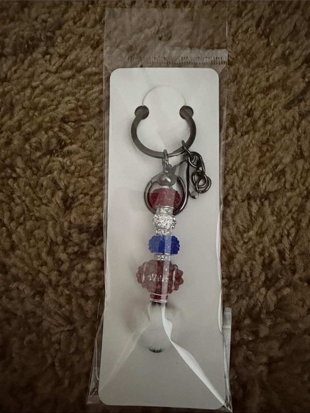 Handmade Patriots, Giants or Bills Inspired Keychain